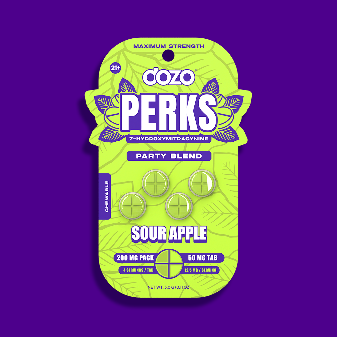 4ct 50mg Dozo PERKS 7-HYDROXYMITRAGYNINE | GRAPE (EUPHORIA BLEND)