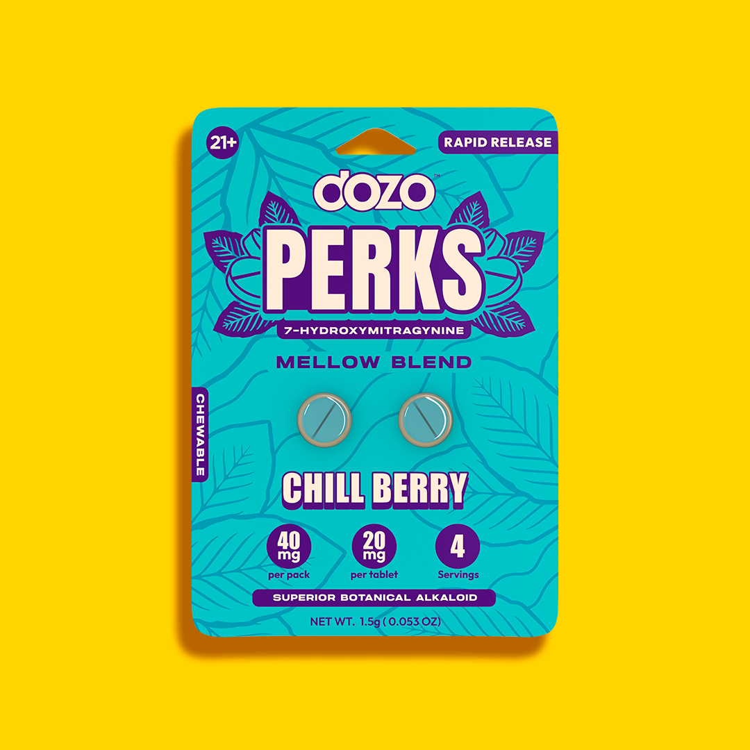2ct 40mg Dozo PERKS 7-HYDROXYMITRAGYNINE | CHILL BERRY (MELLOW BLEND)
