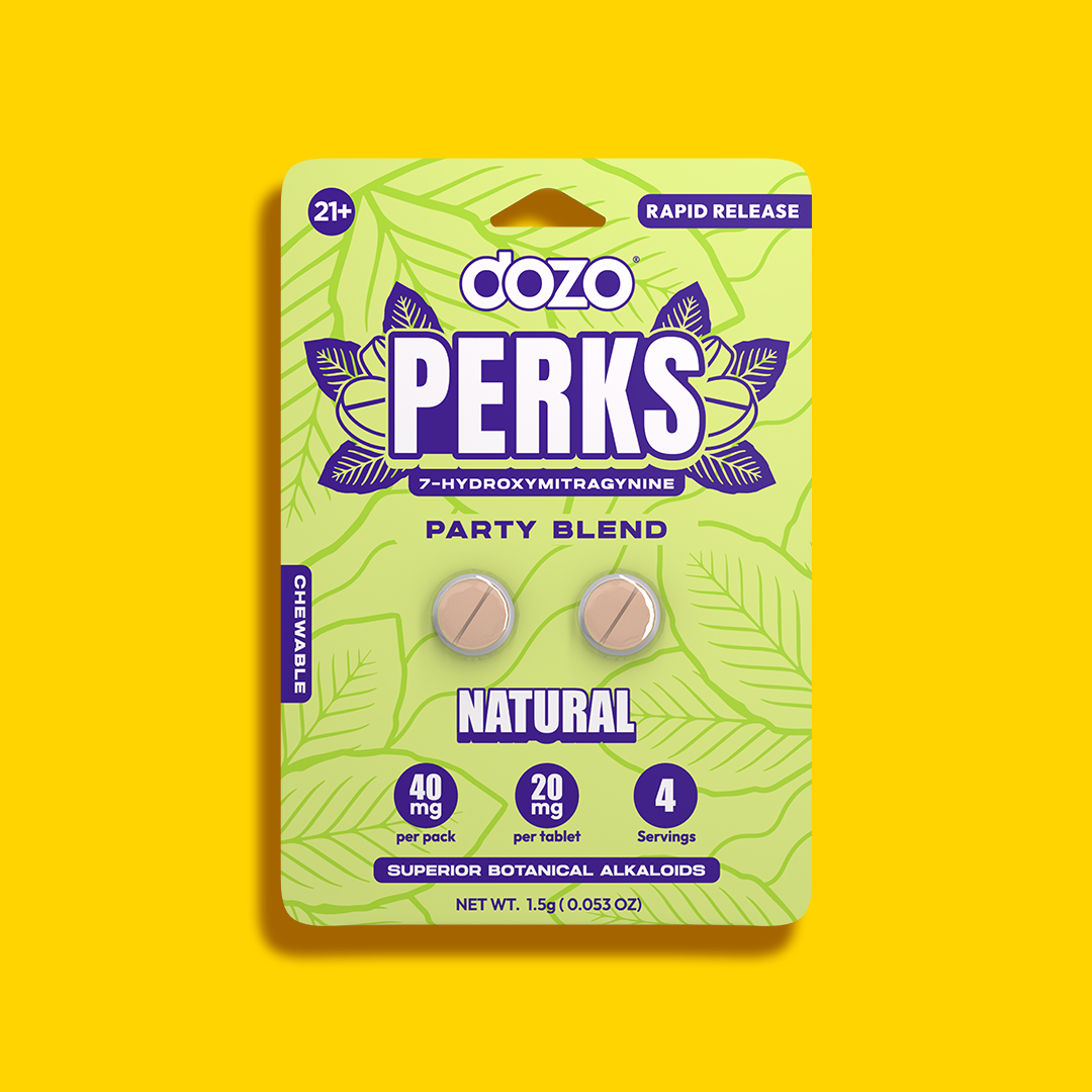 2ct 40mg Dozo PERKS 7-HYDROXYMITRAGYNINE | WILD MANGO (PARTY BLEND)