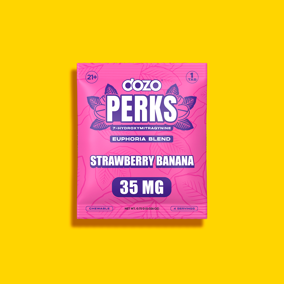 1ct 35mg Dozo PERKS 7-HYDROXYMITRAGYNINE | STRAWBERRY BANANA (EUPHORIA BLEND)