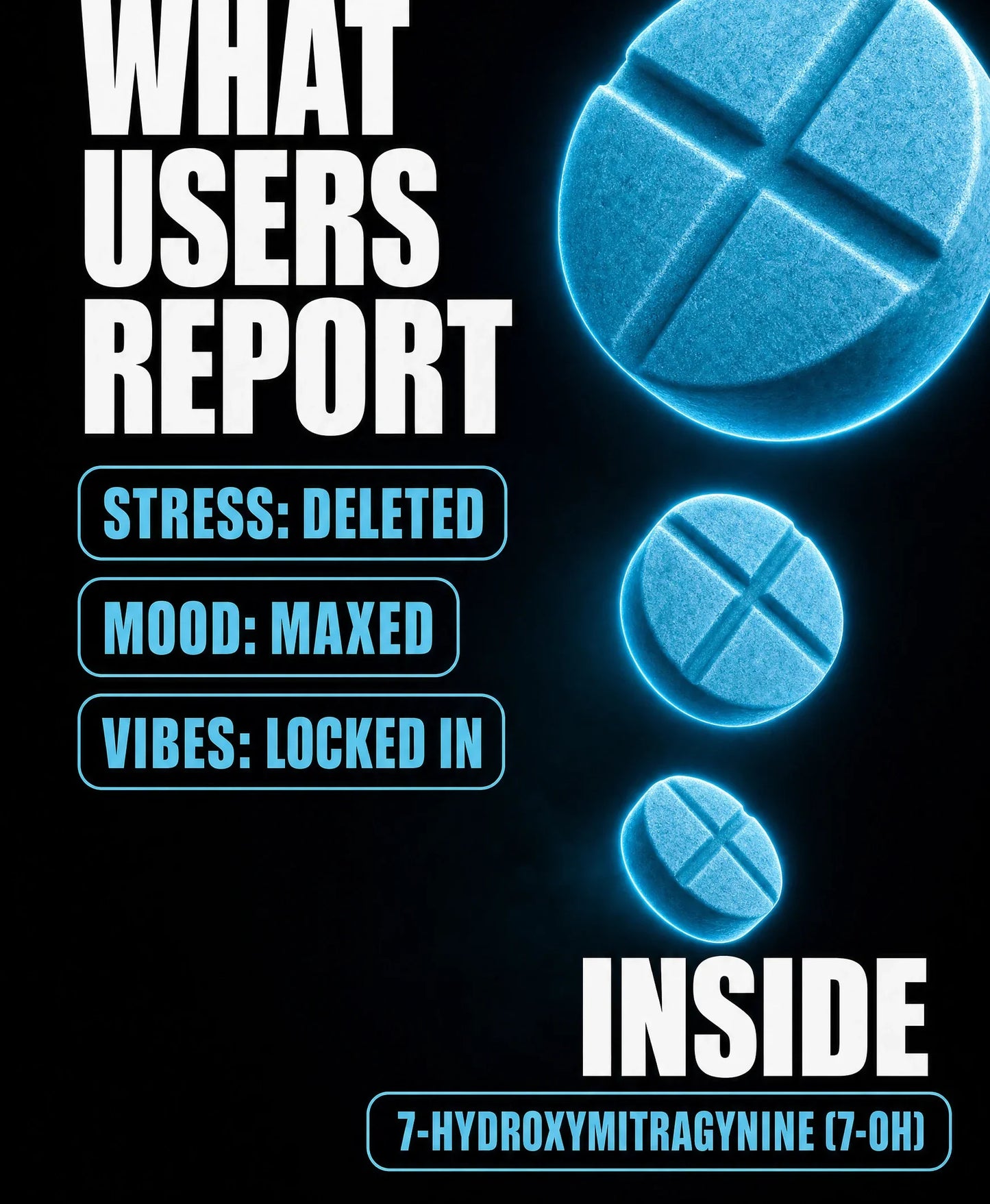What users report and inside - 7-hydroxymitragynine 7-OH