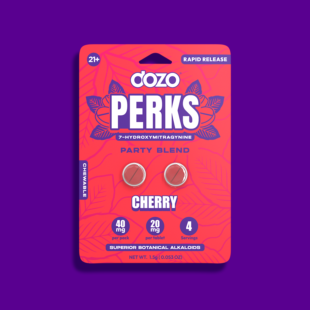 2ct 40mg Dozo PERKS 7-HYDROXYMITRAGYNINE | CHILL BERRY (MELLOW BLEND)