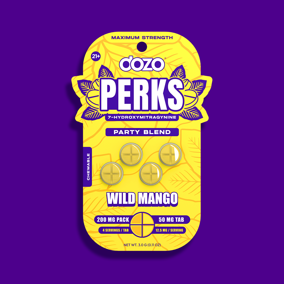 4ct 50mg Dozo PERKS 7-HYDROXYMITRAGYNINE | GRAPE (EUPHORIA BLEND)