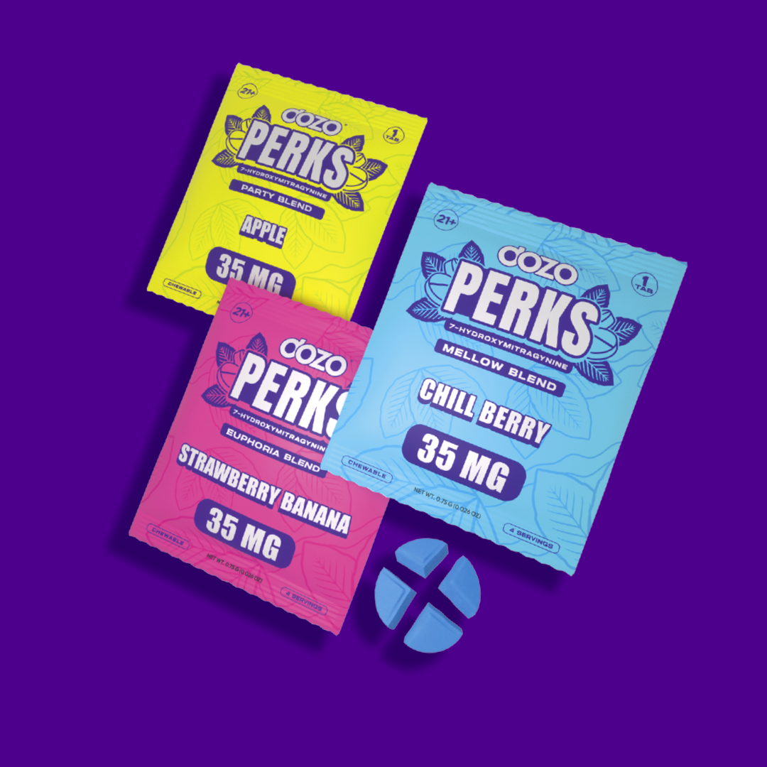 1ct 35mg Dozo PERKS 7-HYDROXYMITRAGYNINE | APPLE (PARTY BLEND)