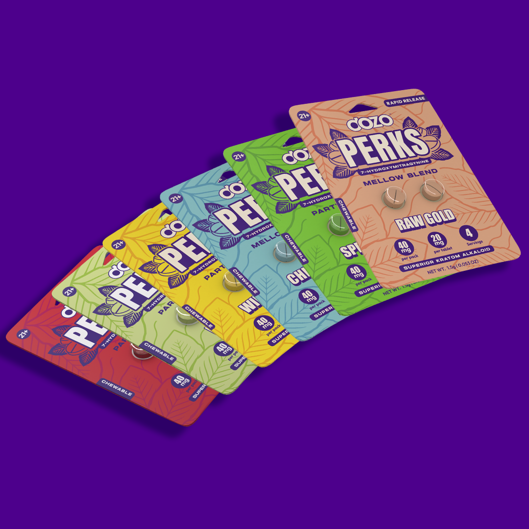 2ct 40mg Dozo PERKS 7-HYDROXYMITRAGYNINE | CHILL BERRY (MELLOW BLEND)