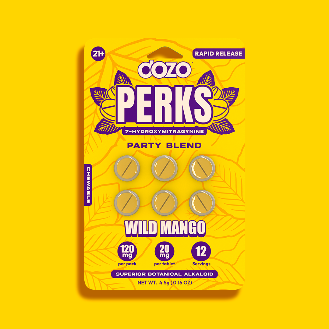 6ct 120 mg Dozo PERKS 7-OH | WILD MANGO (PARTY BLEND)