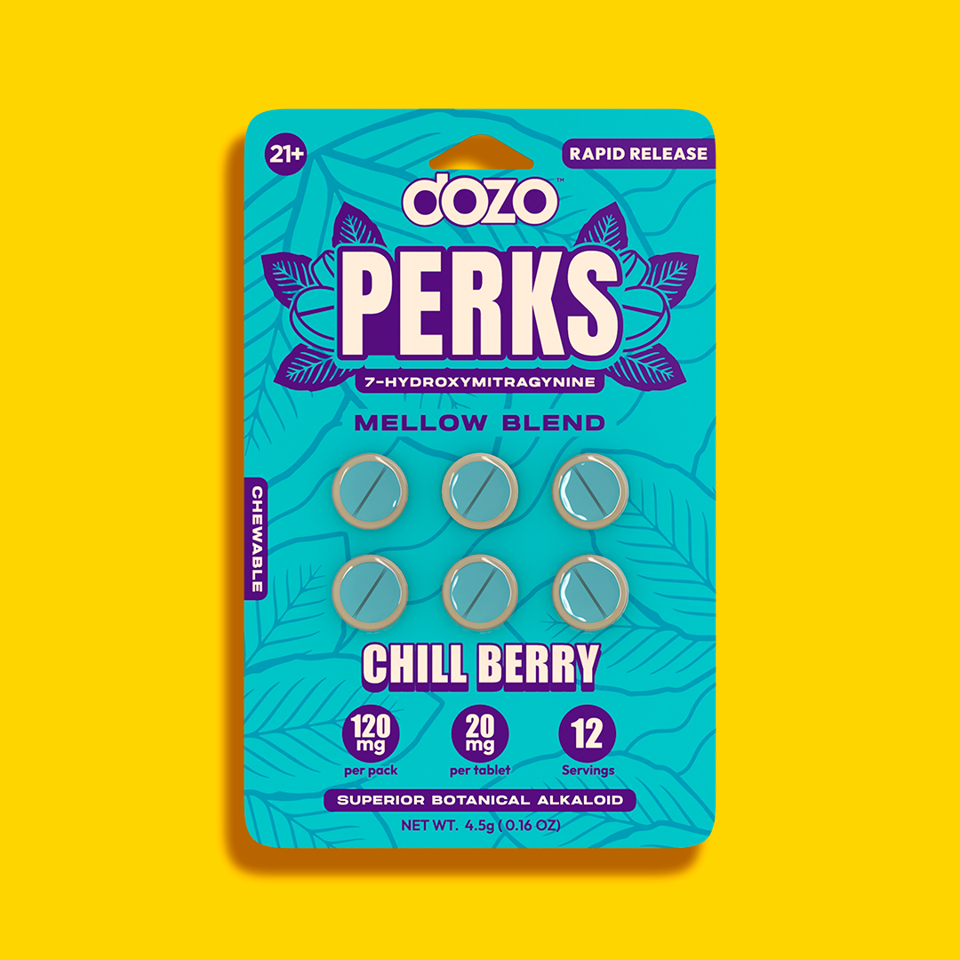 6ct 120 mg Dozo PERKS 7-OH | CHILL BERRY (MELLOW BLEND)