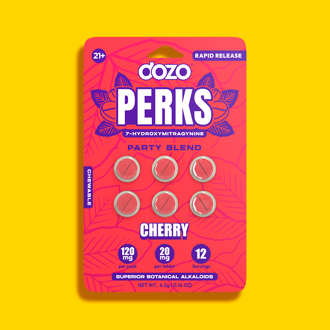 6ct 120 mg Dozo PERKS 7-OH | CHERRY (PARTY BLEND)