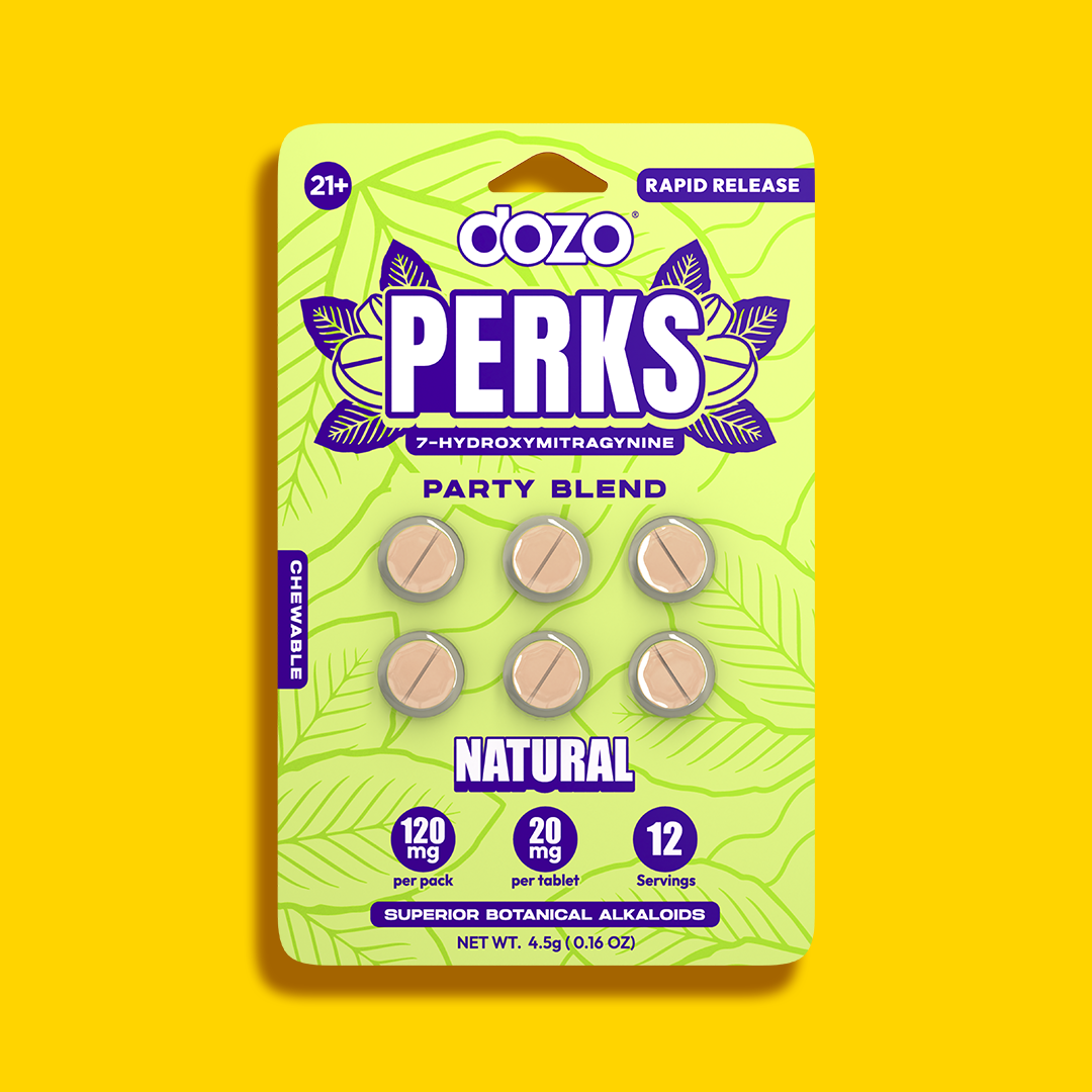 6ct 120 mg Dozo PERKS 7-OH | NATURAL (PARTY BLEND)