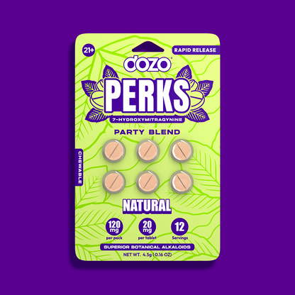 6ct 120 mg Dozo PERKS 7-OH | NATURAL (PARTY BLEND)