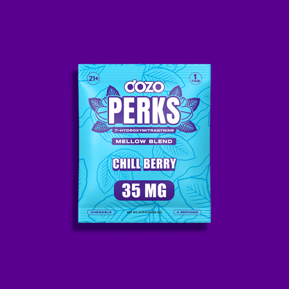1ct 35mg Dozo PERKS 7-HYDROXYMITRAGYNINE | CHILL BERRY (MELLOW BLEND)