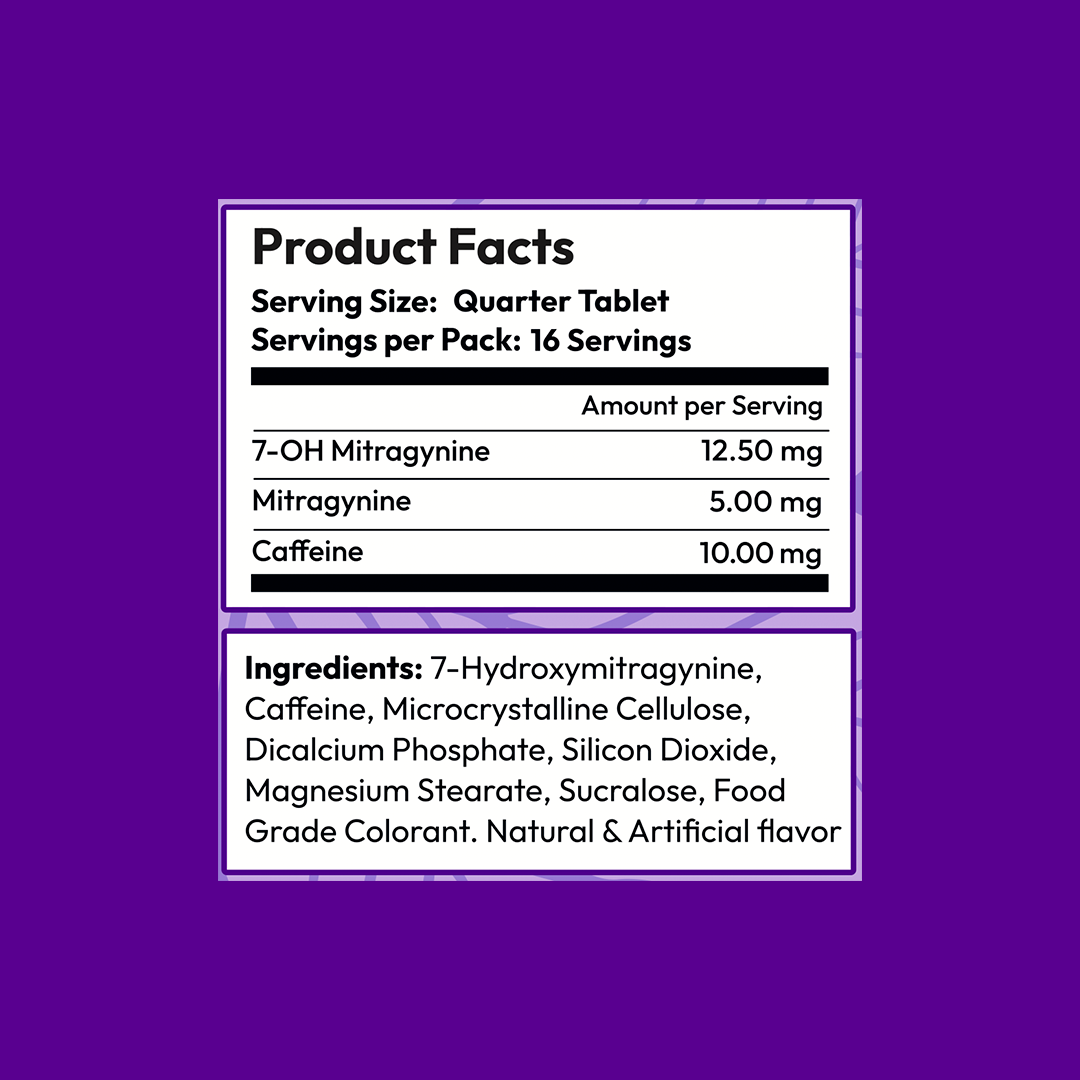 4ct 50mg Dozo PERKS 7-HYDROXYMITRAGYNINE | GRAPE (EUPHORIA BLEND)