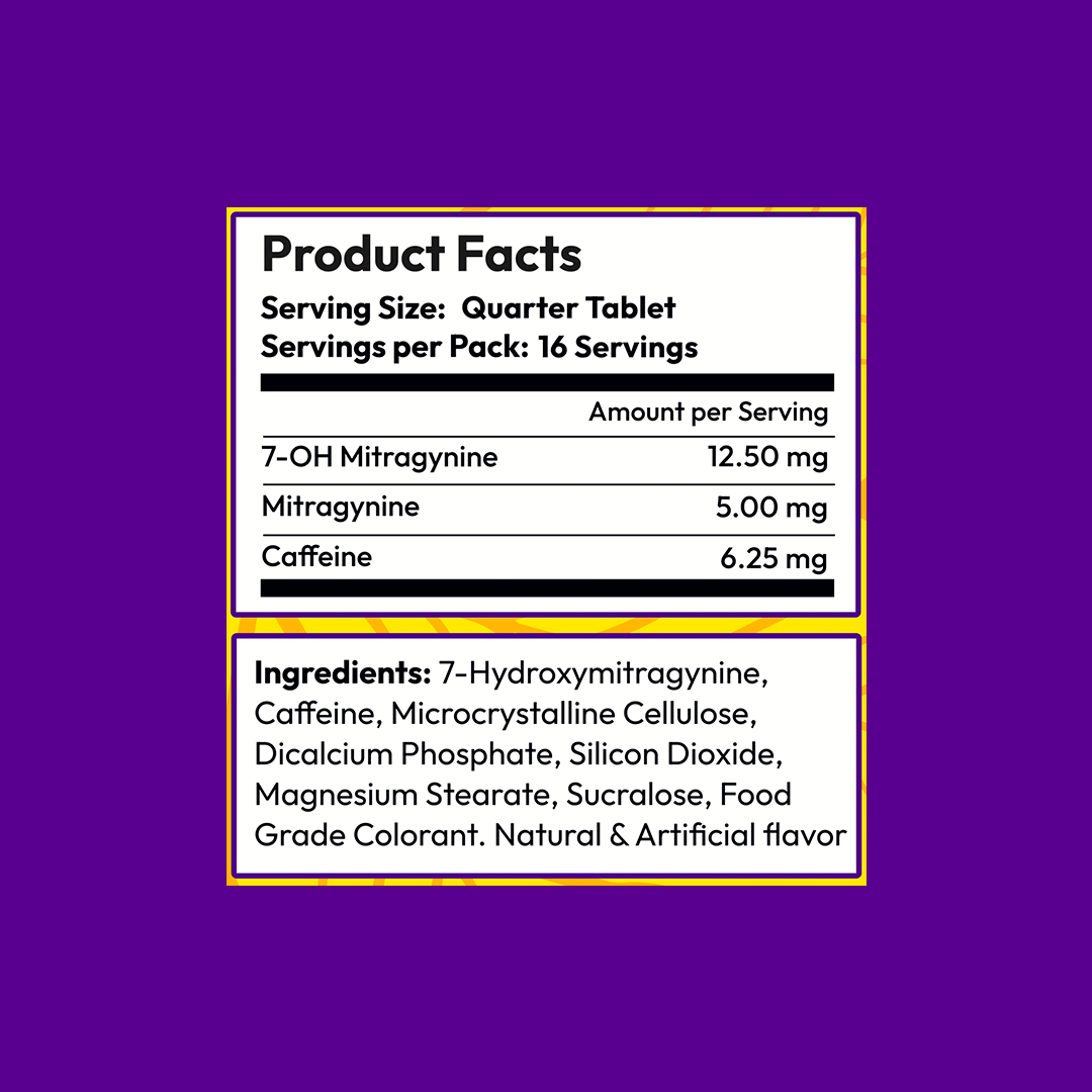 4ct 50mg Dozo PERKS 7-HYDROXYMITRAGYNINE | GRAPE (EUPHORIA BLEND)