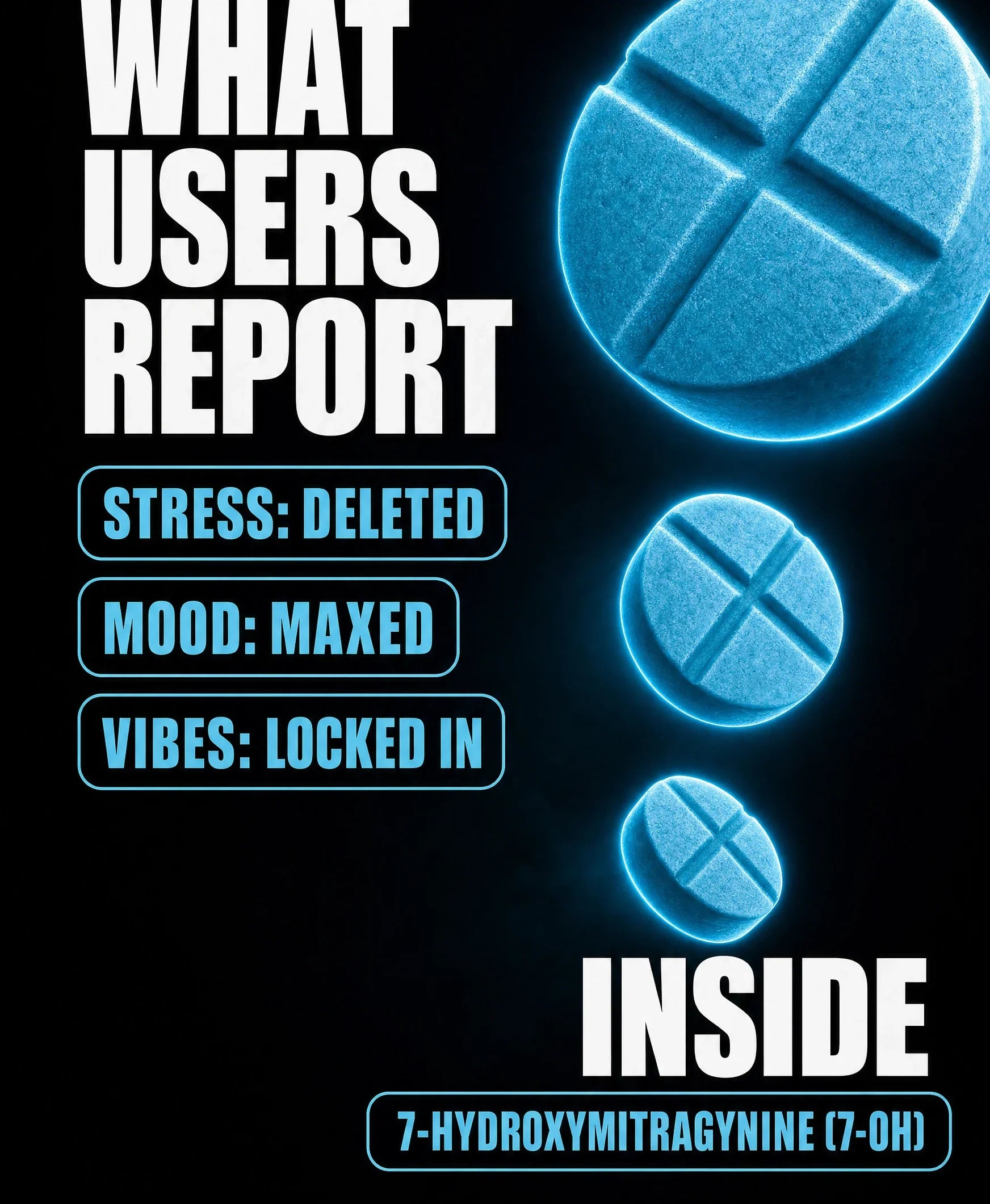 What users report and inside - 7-hydroxymitragynine 7-OH